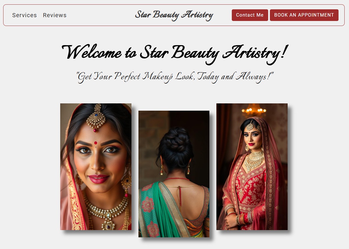 Client homepage screenshot